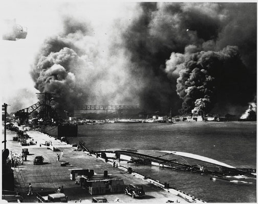 Pearl Harbour attacked by Japanese forces