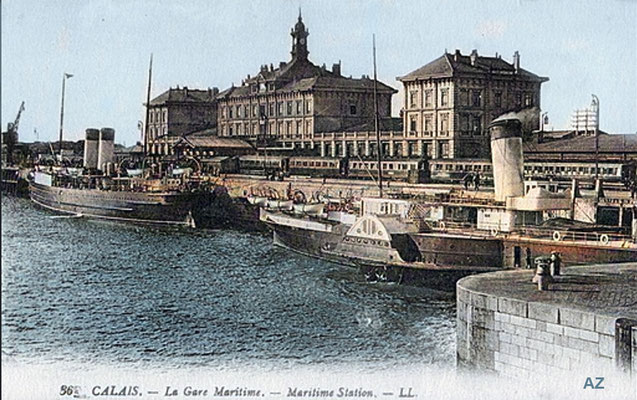 Calais Port. Image coloured by A. Zois