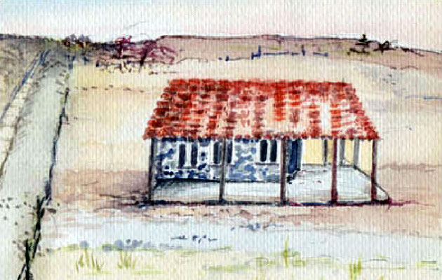 Meherabad Post Office sketch