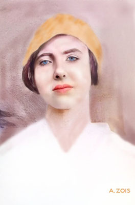 Margaret Ross at Toka, India ; 1928. Image rendered by Anthony Zois