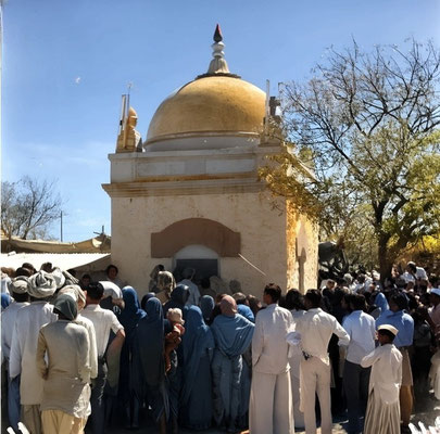 Meherabad : Jan-Feb 1969 Baba's Tomb-shrine. Image rendered by Anthony Zois.