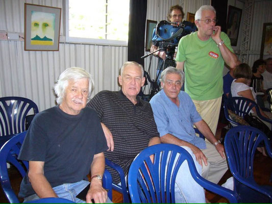 (L-R) John Parry, Roy, Bernard Bruford & Steven Hein