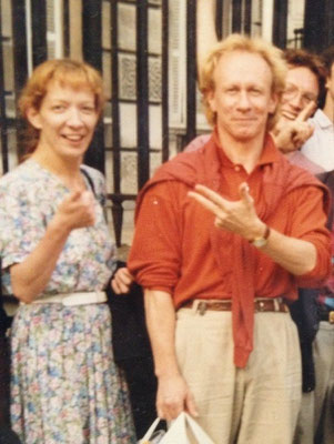 Steven Wasson & Corinne Soum, with students in 1992 Paris