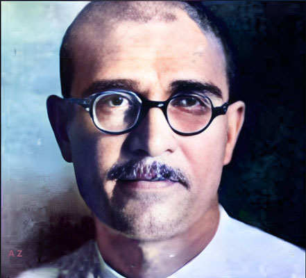 Mahadev Desai. Image rendition by Anthony Zois.