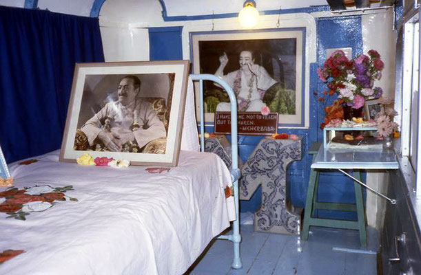 The interior of the Blue Bus - photo courtesy of Anne Giles
