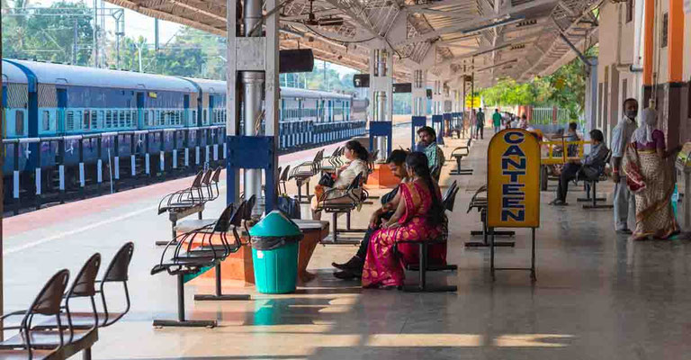 Baroda-Vadodara Junction Railway Station platform