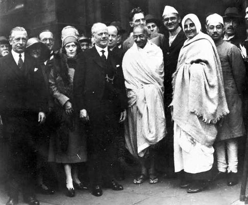 Gandhi at the Round Table Conference in London