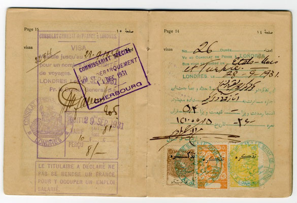 Meher Baba's 1931 Persian passport