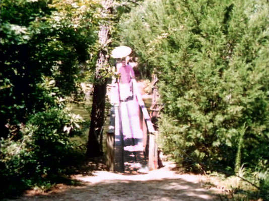 1956 ; Meher Center, Myrtle Beach, SC. ; Meher Baba walking across the Center's bridge. The images were captured by Anthony Zois from a film by Sufism Reoriented.