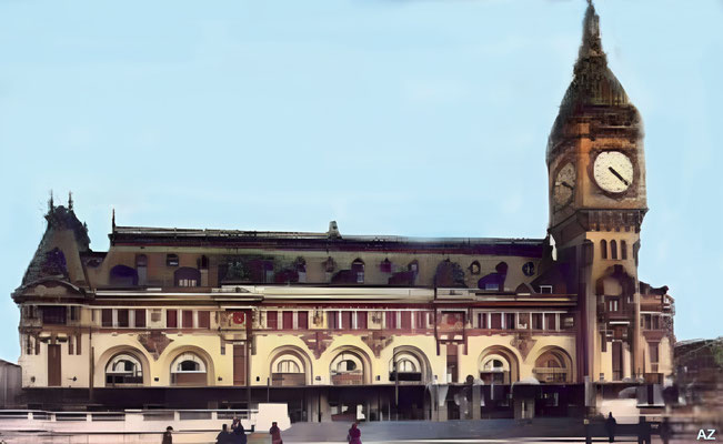 Gare de Lyon Railway station. Image rendition by Anthony Zois.