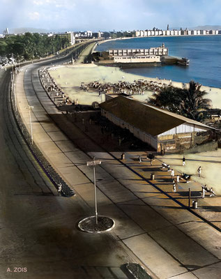 Marine Drive, Mumbai.  Image rendered by Anthony Zois.