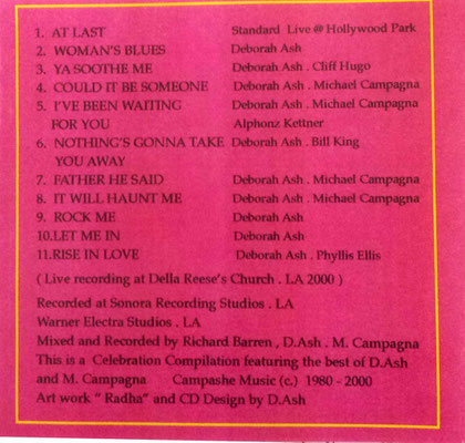 CD Back cover