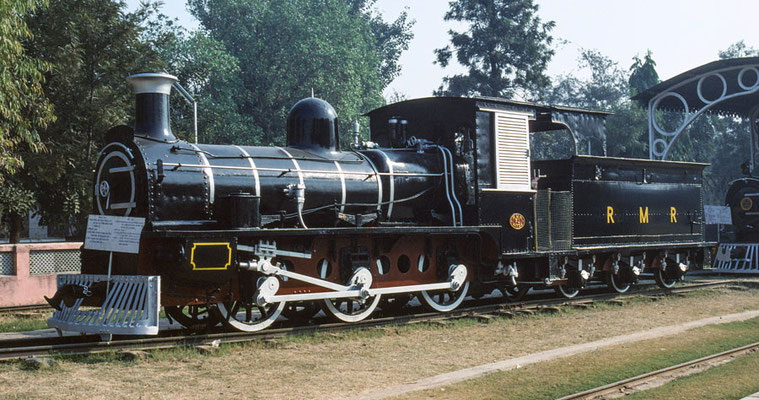 Rajputana Malwa Railway in 1895, metre gauge loco. Bombay to Marwar & Delhi.