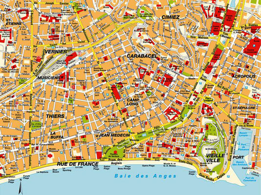 Map of Nice, France