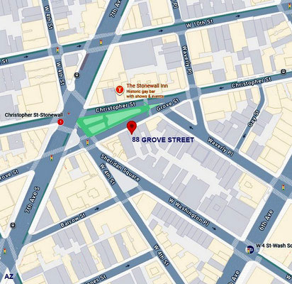 Map of 88 Grove St, NY.