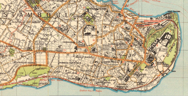 Close up of the map.