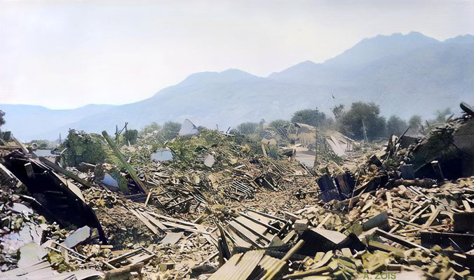 Quetta after the May 31st 1935 Earthquarke. Image rendition by Anthony Zois.