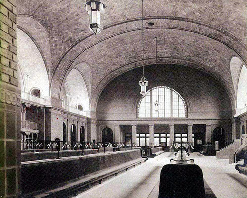 Interior of the railway station