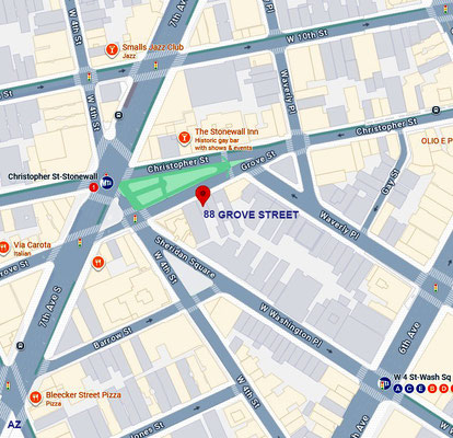 Map of 88 Grove St, NY.
