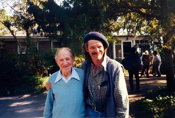 Theus with Darwin Shaw at Baba's compound at the Meher Center, Myrtle Beach, SC.