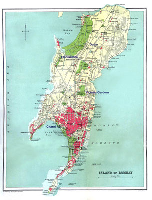 BOMBAY 1920s map