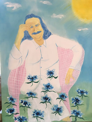 Meher Baba and dancing Flowers- by Joel Rosow