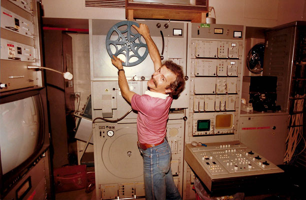 1980s ; Telecine department TCN 9 Sydney, Australia.