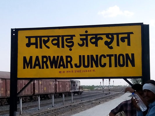 Marwar Railway Station - platform sign.