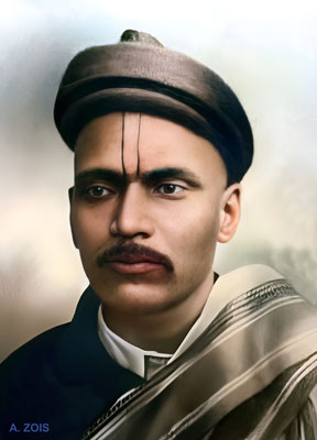 Upasni Maharaj, dressed, taken in his earlier years of searching. Image rendition by Anthony Zois.