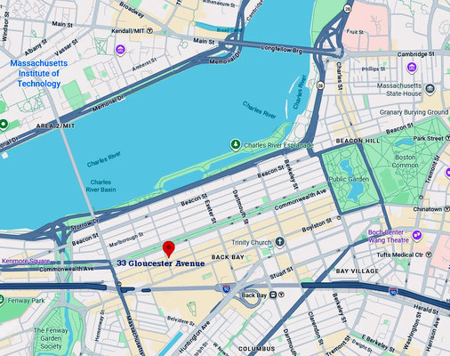 Map :Then - 279 Newbury Avenue - (today ; 33 GloucesterAvenue)