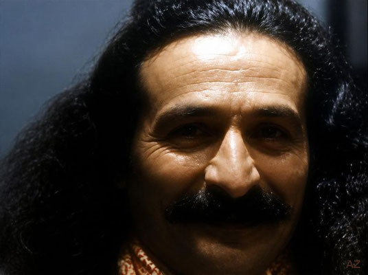 1932 : Meher Baba in London. Image rendition by Anthony Zois. BP