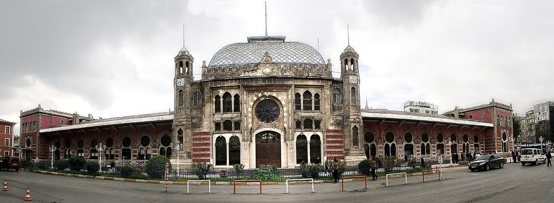 Istanbul's main train station exterior 'Sirkeci Station' that Meher Baba used.