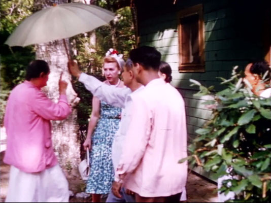1956 ; Meher Center, Myrtle Beach, SC. 1956 ; Baba instructing Marion who was the organizer for his visit. The images were captured by Anthony Zois from a film by Sufism Reoriented.