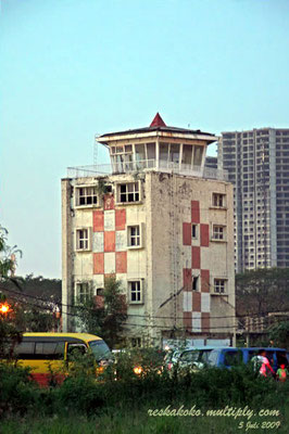 The old control tower at Kemayoran Airport, Jakarta, Indonesia