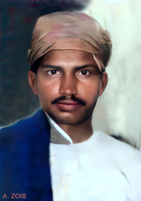BABU CYCLEWALLA. Image rendition by Anthony Zois.