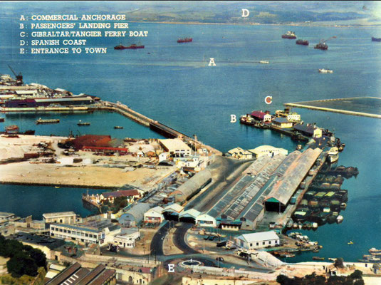 Gibraltar Port. Image coloured by A. Zois.