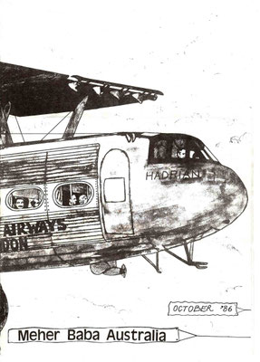 Front cover of the October 1986 MBA newsletter. Artist : Anthony Zois