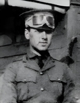 Close up of Malcolm in uniform.  Image courtesy of Valerie McKean.