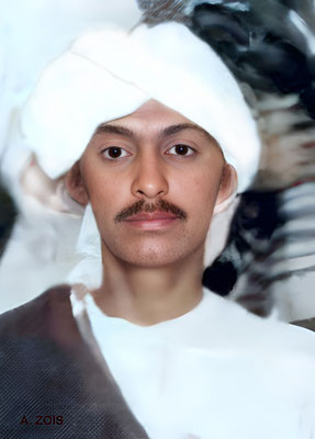 "PENDU" A. R. IRANI. Image rendition by Anthony Zois.