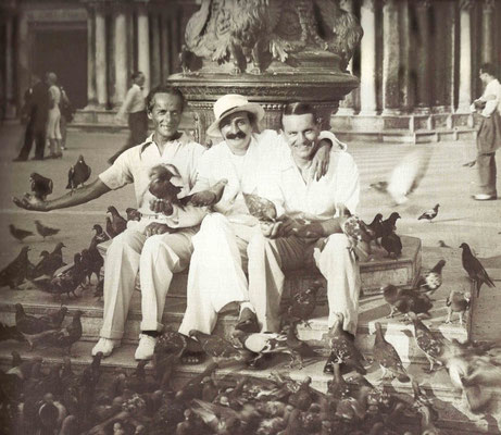 Love Personified ; p35 - ( L-R ) Quentin Tod, Meher Baba, Herbert Davy, Venice August 1932