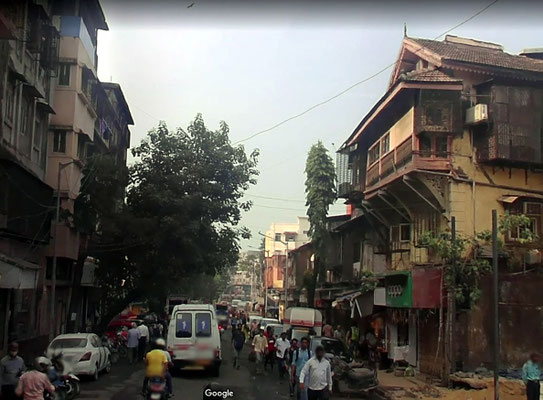 Charni Road is now called Thakurdwar Road - looking eastward