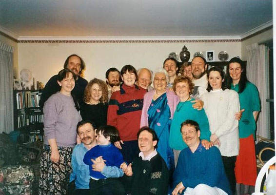 Katie Kalchuri with the Melbourne group at Tony's home.