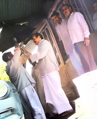 1950 : Meher Baba in Dehra Dun. Image coloured by Anthony Zois.