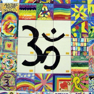 Patty Cutis designs. Image shows the numbering that Dot had for the tiles during construction. Courtesy of Raine Eastman-Gannett