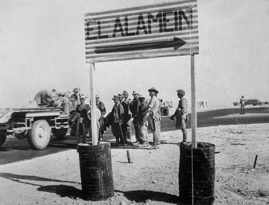 Road marker for El Alamein