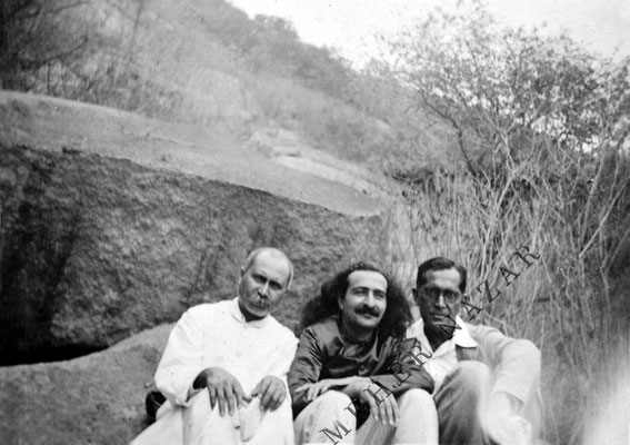 ( L-R ) Gustadji, Meher Baba, Raosaheb Afseri. Courtesy of MN Publications.