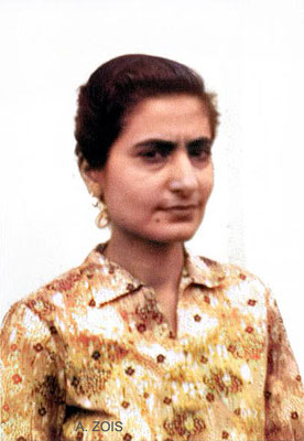 Meheru Irani - 1951.  Image coloured by Anthony Zois.
