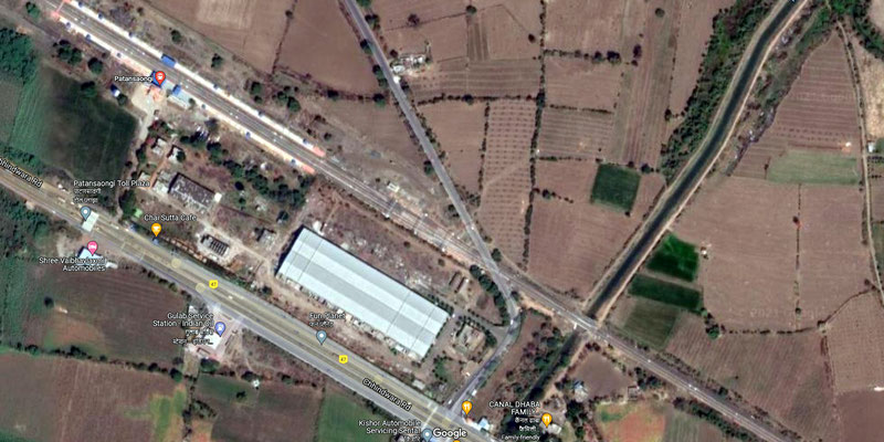 Aerial view of Patansaongi Railway Station