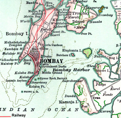 Map of Elephanta Is. and Bombay Is.