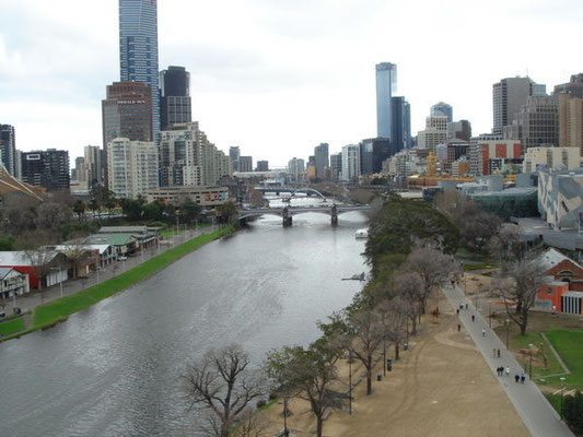 Looking west - Yarra River & city